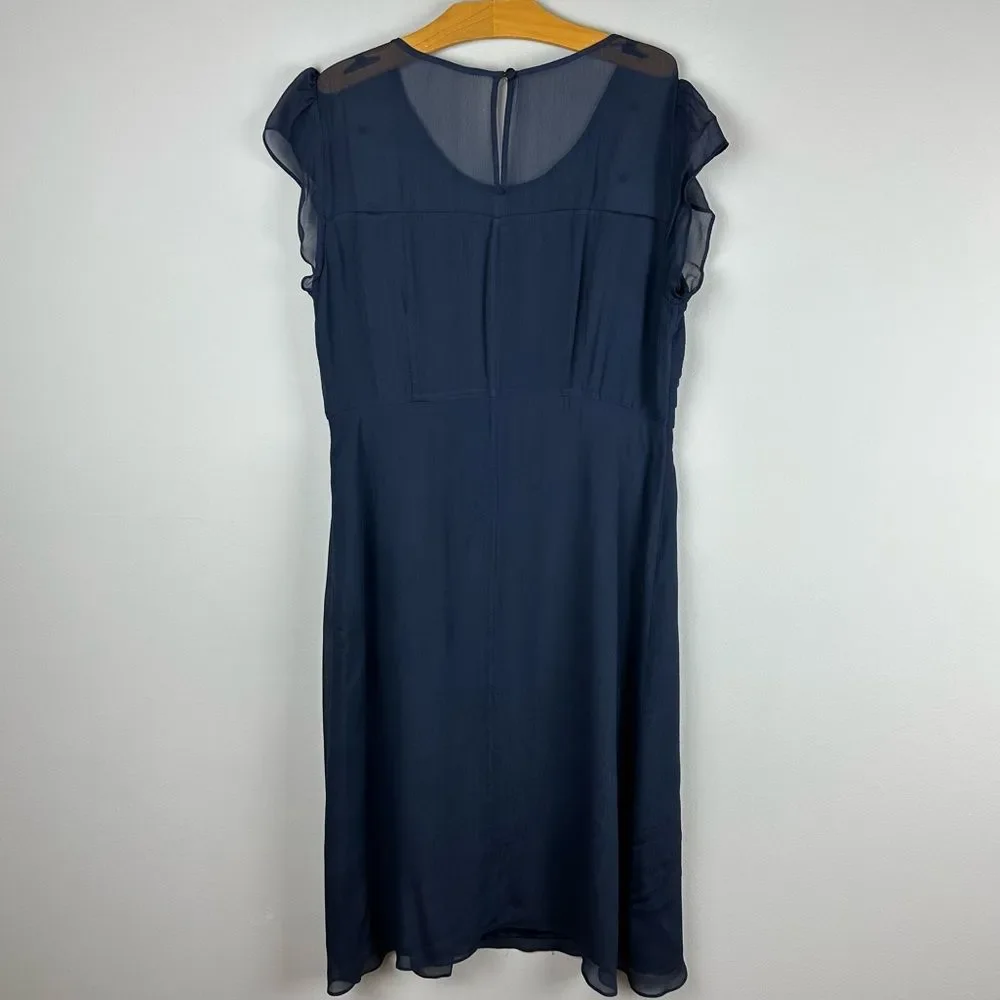Boden sheer detail cocktail dress size 6L